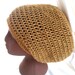 Tam Hat - Organic Cotton Dread Hat - Stretchy Stitch Brass Color Hat - Custom Order Medium Hat - Loose Stitch Tam - Summer Dreadlock Tam