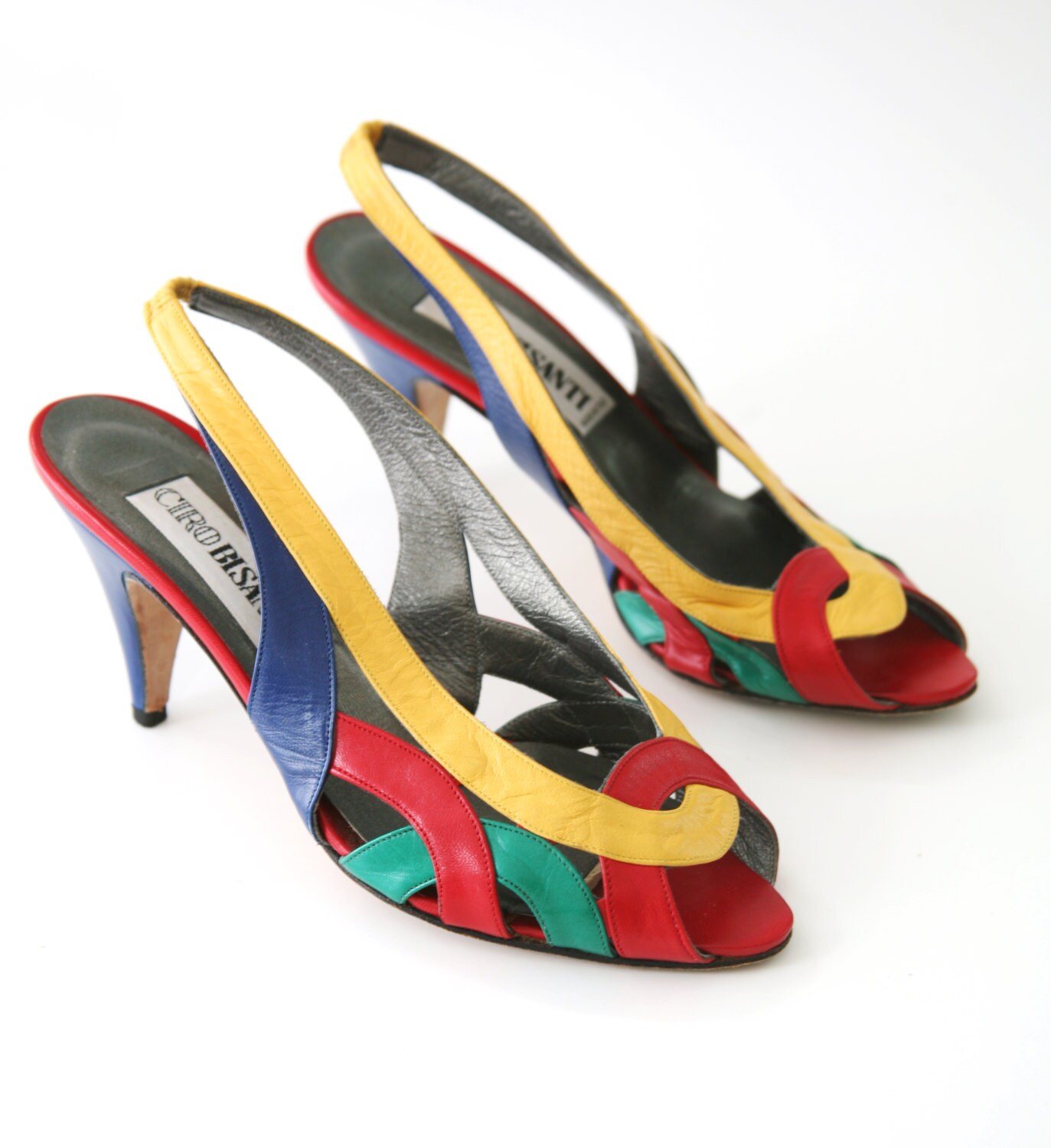 color block slingbacks