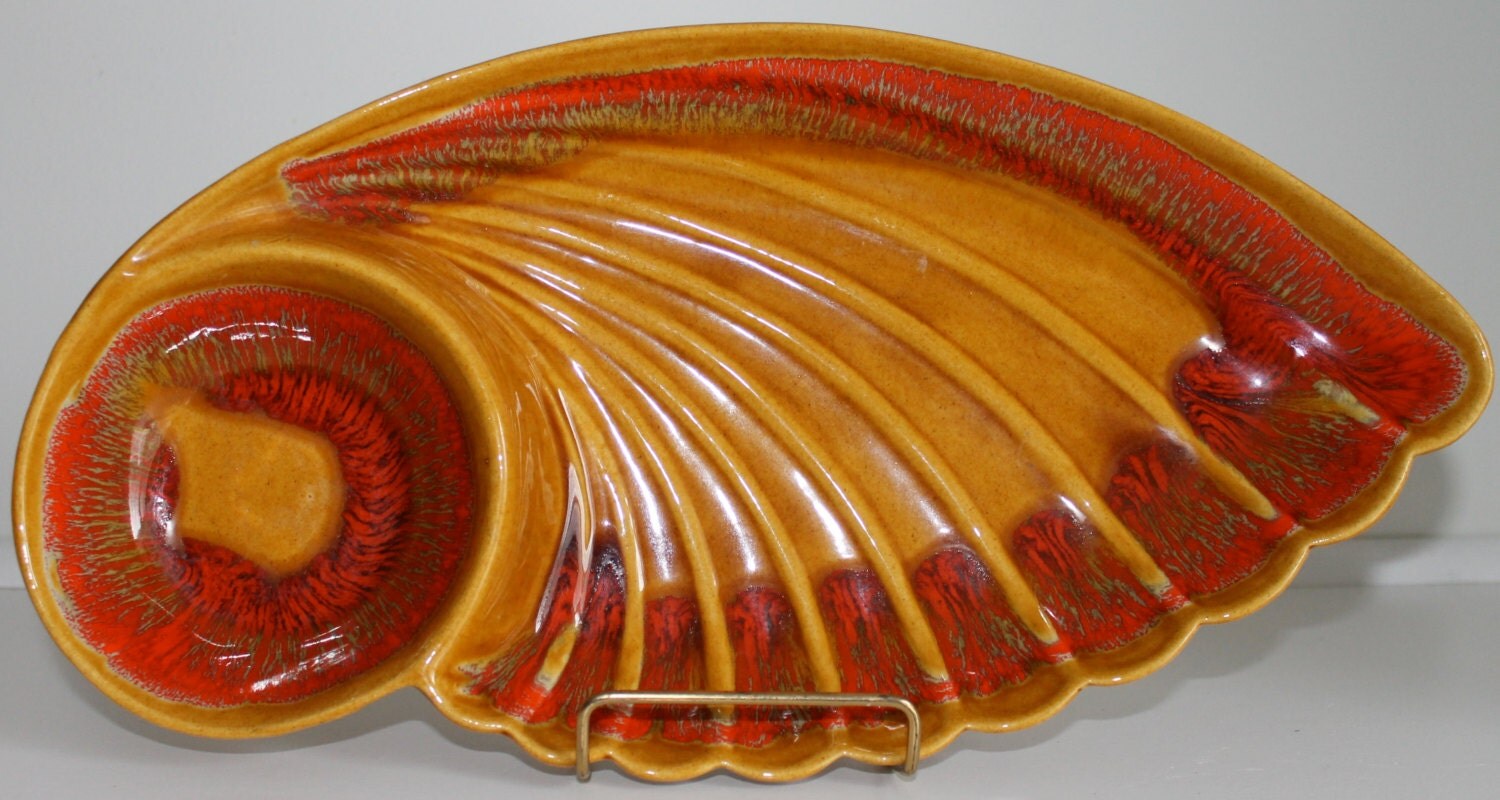 California Pottery Vintage Serving Tray by NotMadeInChinaFinds