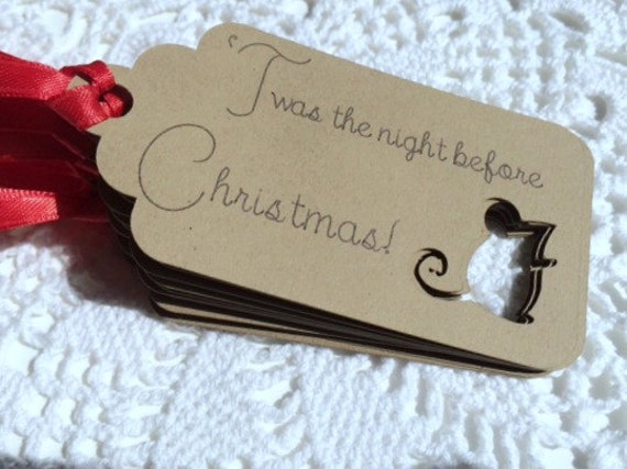items similar to twas the night before christmas gift tags items similar to twas the night before christmas gift tags