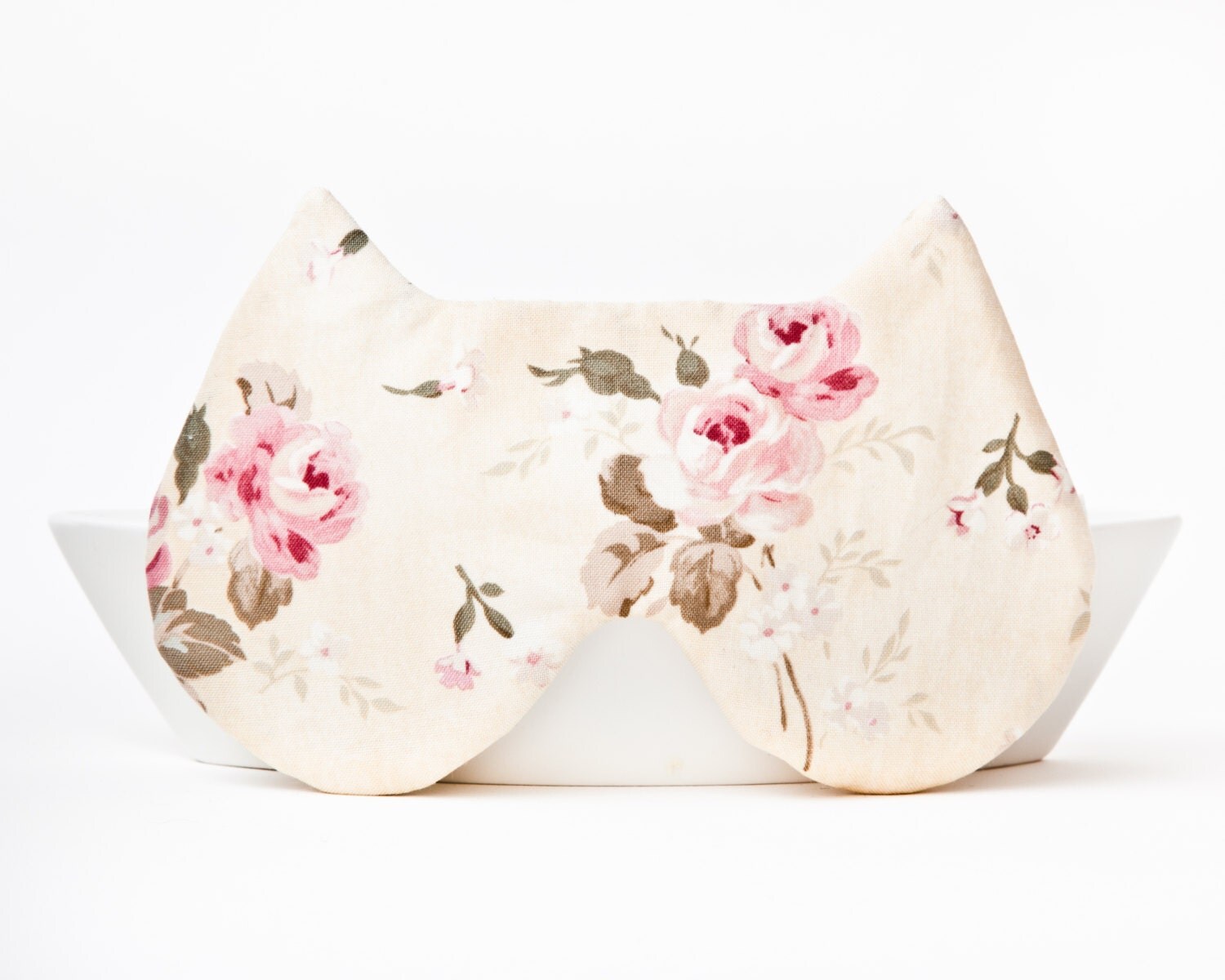 Sleep Mask Cat Floral pattern Made to order Pattern