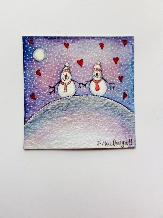 Hand Painted Christmas Card