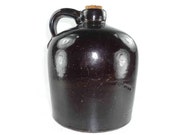 Stoneware Beehive Jug Dark Brown Salt Glaze 1/2 Gallon