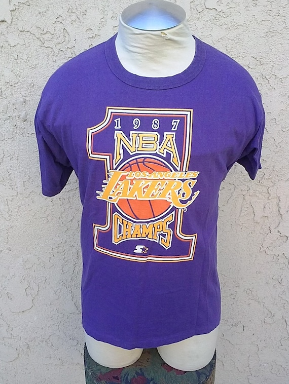 Vintage 80's NBA LA Lakers 1987's Champs T-shirt by Retromaniac66