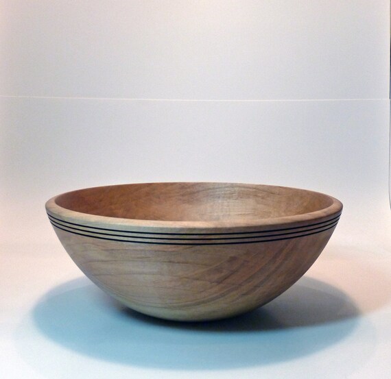 Large Wood Maple Bowl Wooden Salad Bowl Hand Turned Wood Bowls