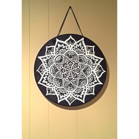 Wooden Hand Painted Mandala Wall Decor