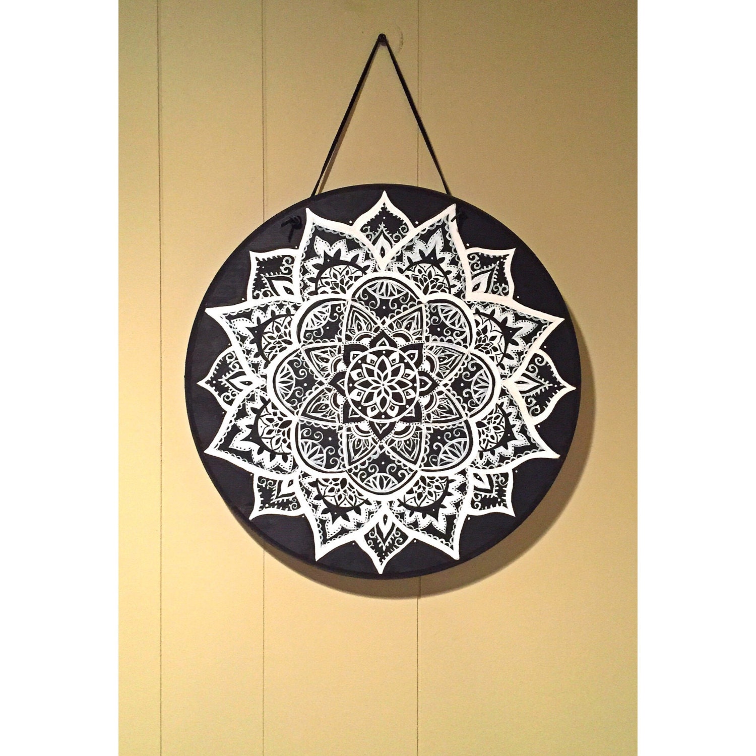Wooden Hand Painted Mandala Wall Decor