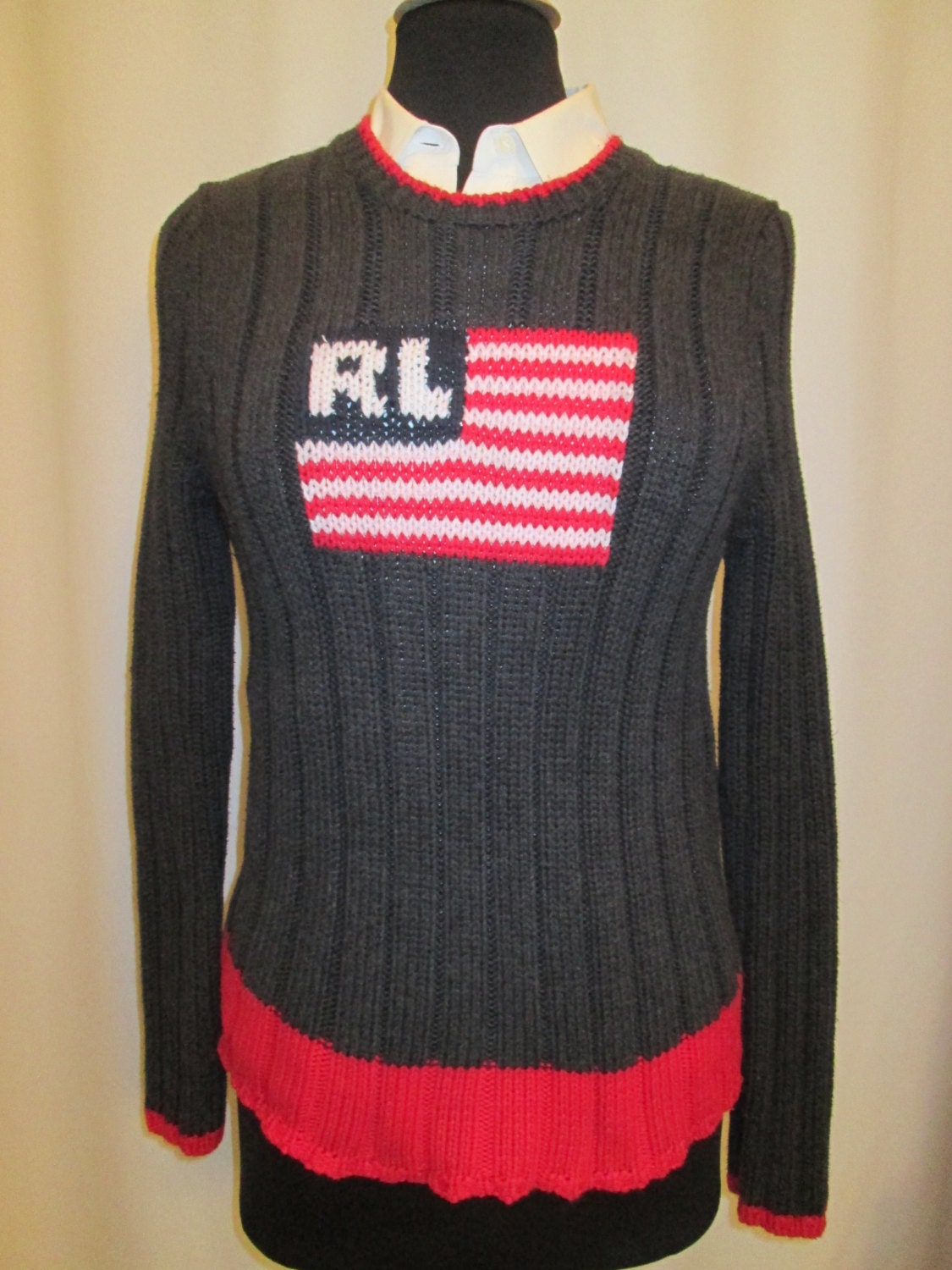 rl american flag sweater