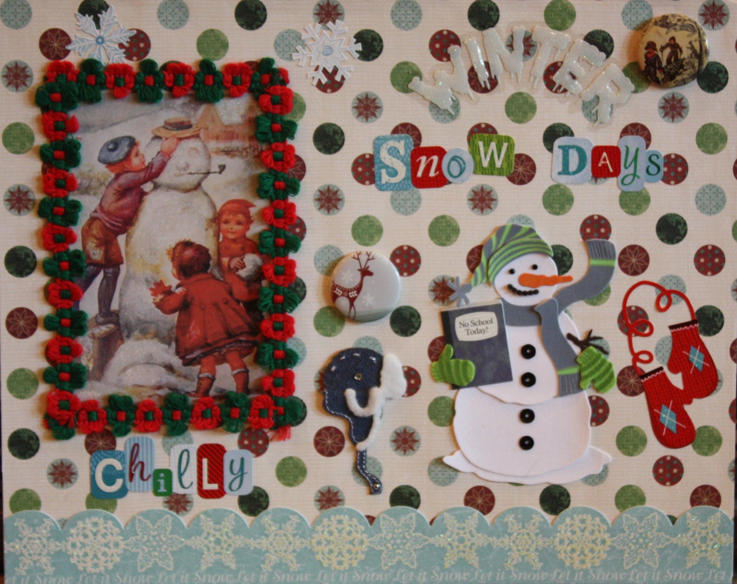 Christmas Decor: Collage Art (Snowman Snow Days)