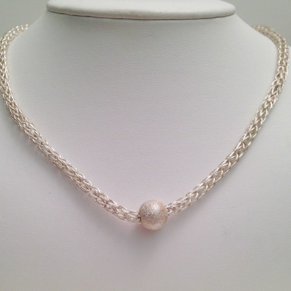 Ladies non tarnish silver necklace with stardust by DonnaDStore