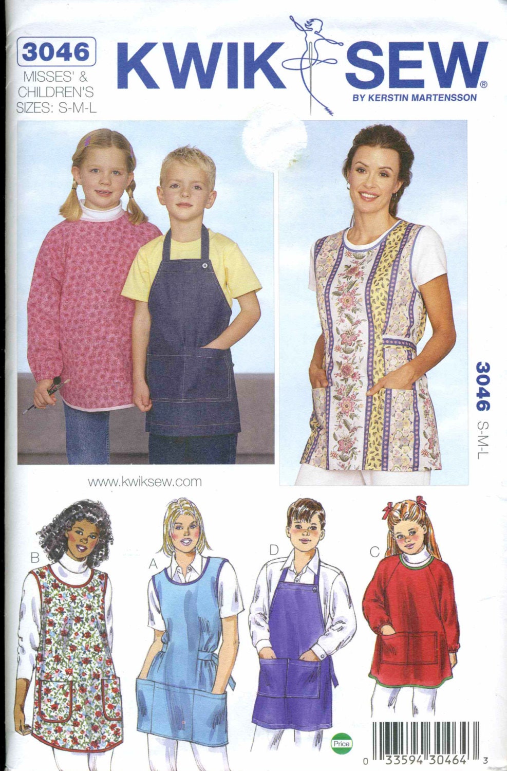Kwik Sew 3046 Apron Pattern for Women and Children KS 3046