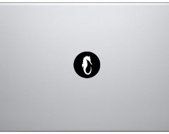 FREE SHIPPING, Seahorse Macbook Decal, Laptop Decal,Apple logo decal, macbook logo decal, custom decal