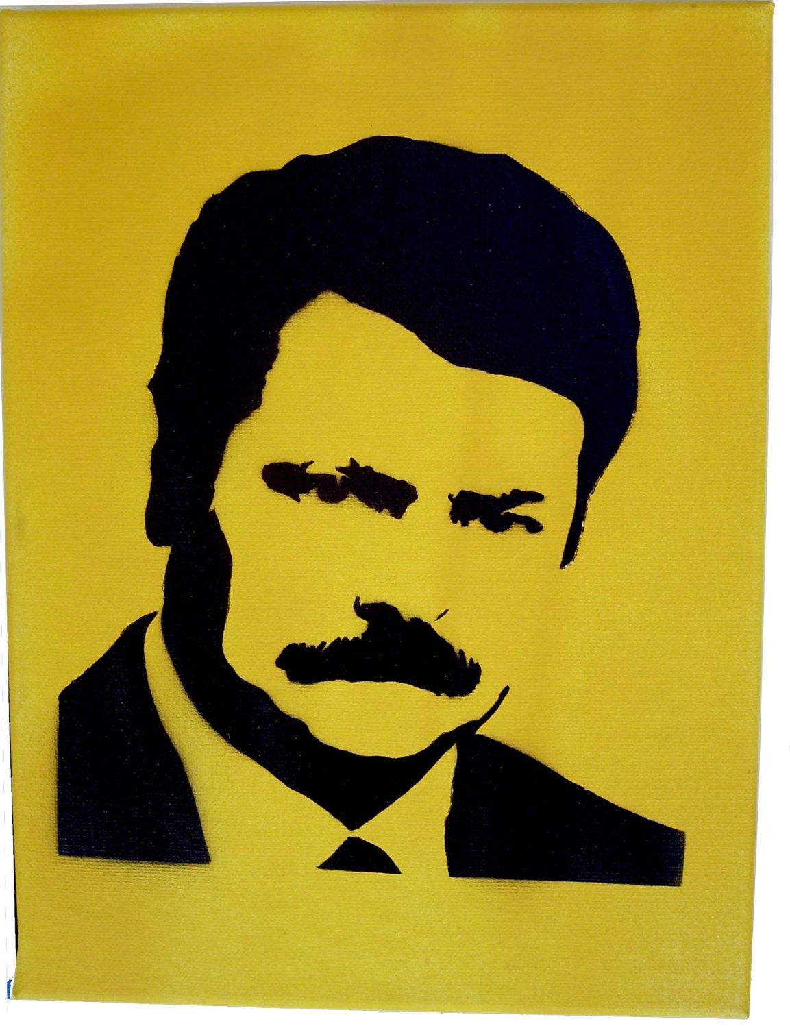 Ron Swanson Stencil Art 