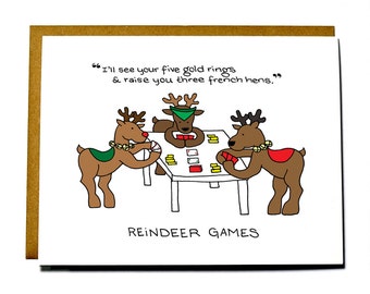 Funny Christmas card pun seasons greetings