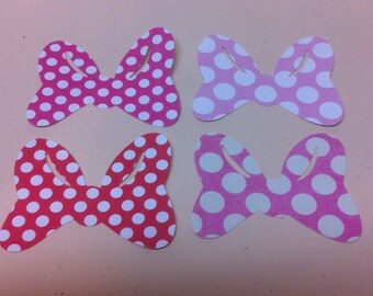 Die cut Minnie Mouse bows