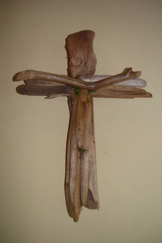 Small Driftwood Wall Cross that reflects by EagleCountryCreation