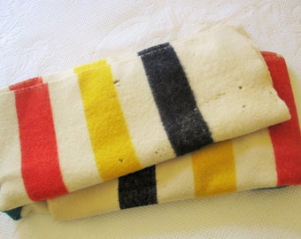 Couverture De Voyage Vintage Faribault Woolen Mill, Plaid Laine 65x51, USA