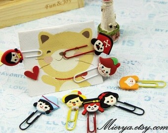 4 SETS Amazing Lolita Clip Bookmarks - Rubber Clip - Paper Clip - Filofax - 16 pcs in