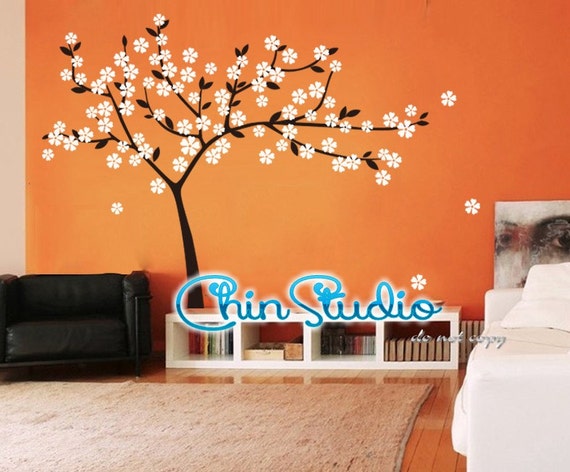 Cherry Blossoms Tree Wall Decal Nursery Wall Sticker By Chinstudio