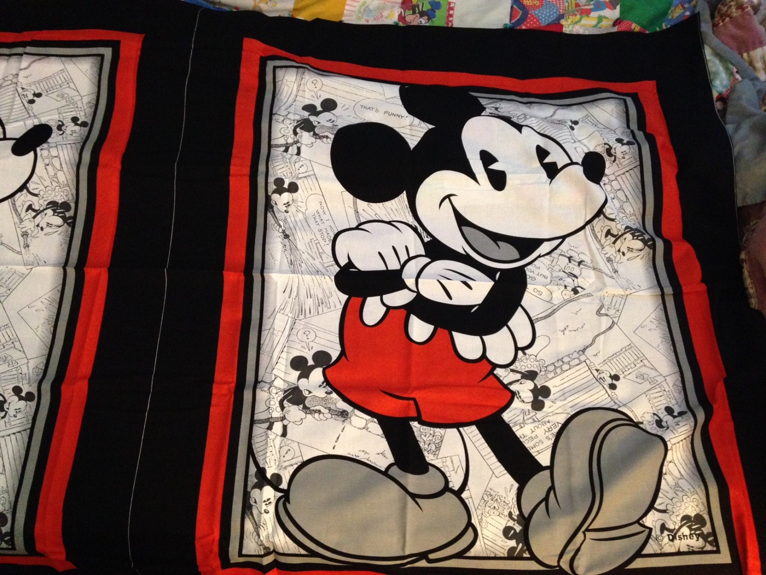 Disney's Mickey Mouse Large Yard Panel Cotton Quilting