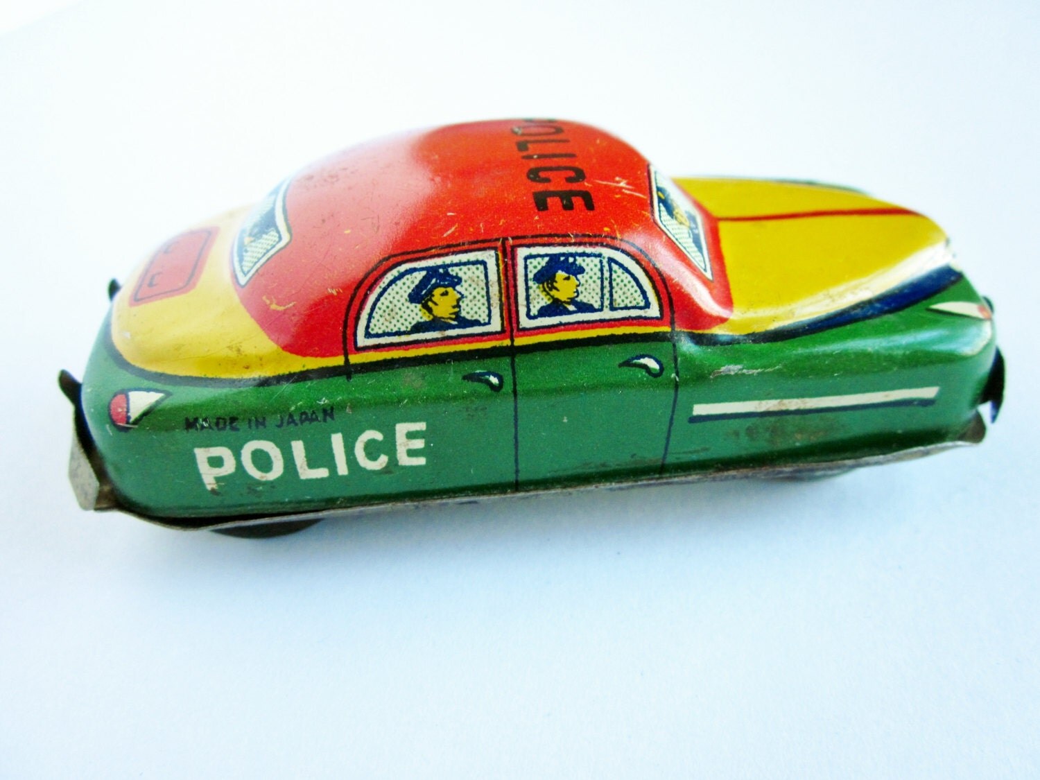 vintage metal police car