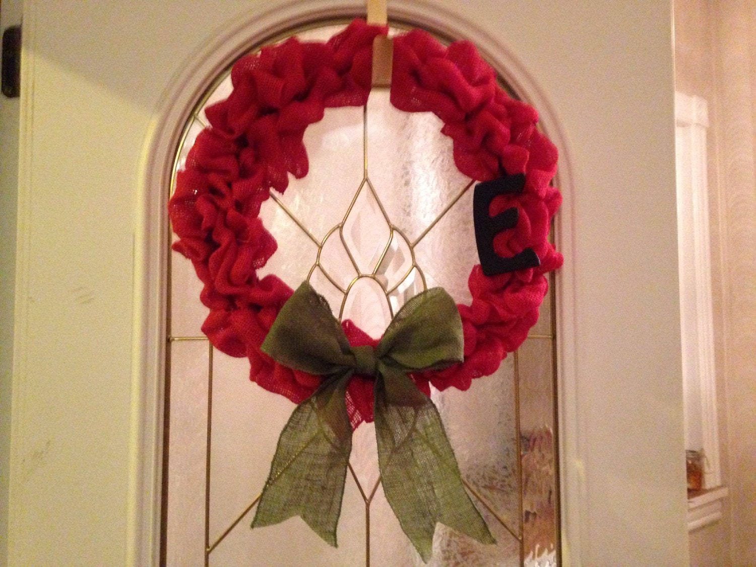 Bulap Wreath With Initial 