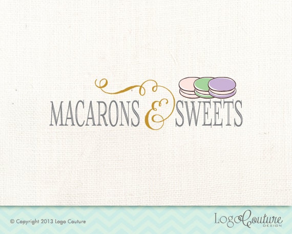 Premade Bakery and Sweets Logo Macarons and Sweets Logo