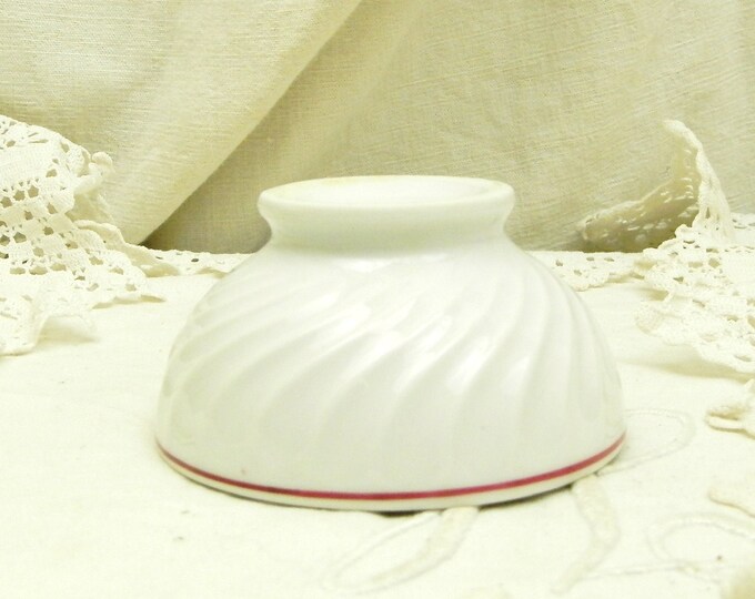 Small Childs Antique French Farmhouse White Bone China Café au Lait Bowl / French Country Decor / Retro Vintage Home Interior / Coffee Bowl
