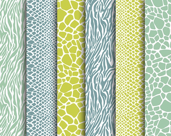 60% OFF SALE Digital Papers Scrapbook Papers for Boys Birthday Supplies Paper Supplies Animal Print Safari Papers Il_570xn
