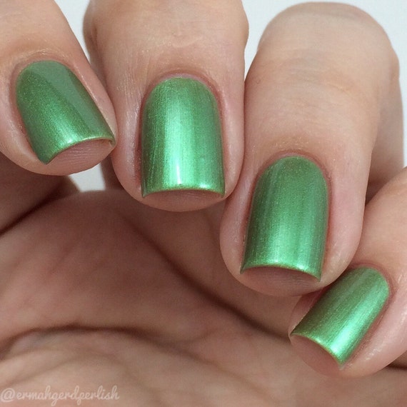 Items similar to Light Green Nail Polish Vegan Nail Polish Leaf