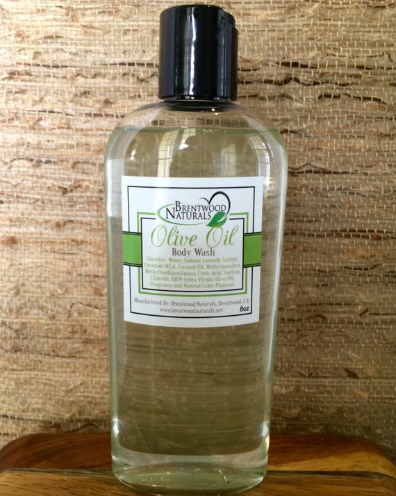 Olive Oil Body Wash 8oz by BrentwoodNaturals on Etsy