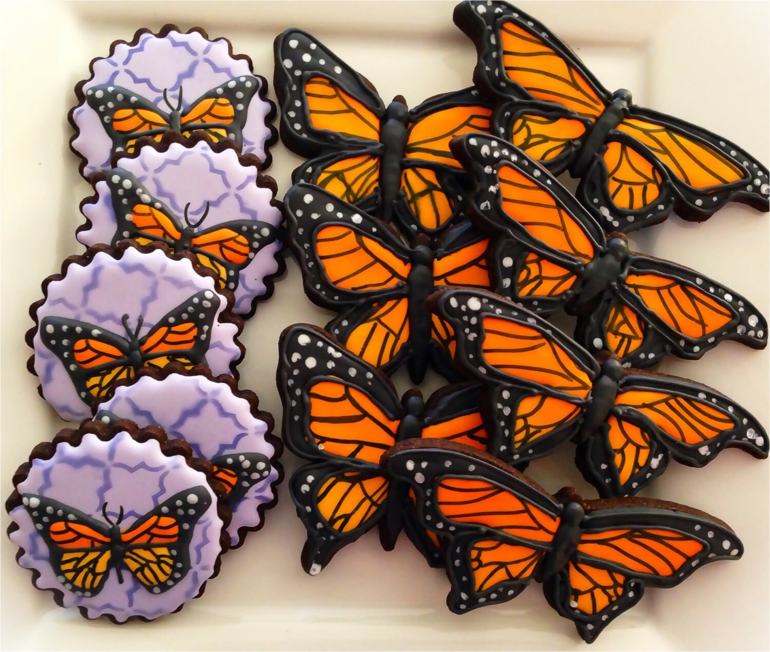 12 Vegan Monarch Butterfly Sugar Cookies by CompassionateCake