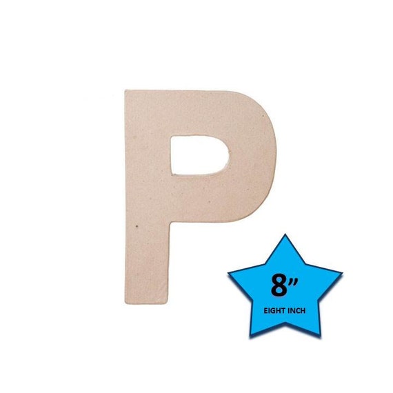 Paper Mache Cardboard Letters 8 Inch - Letter P - Paper Craft Party Decor Supplies Il_570xn