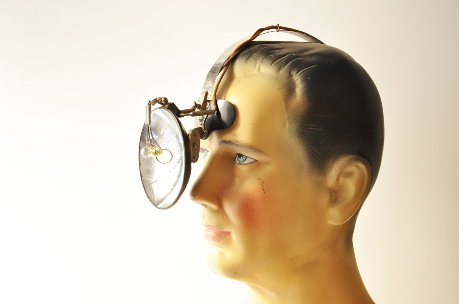 Antique Doctor's Headlamp Medical Head Mirror Reflector