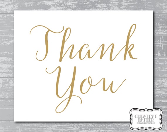 Printable Thank You Signs