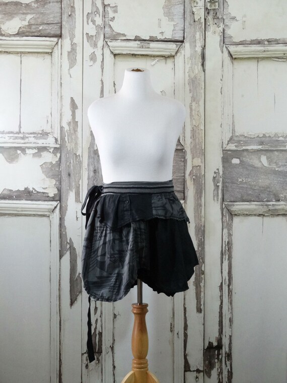 form_for select style Black Goth Layered Wrap Skirt Style Gypsy and Junk Grey Black Fairy