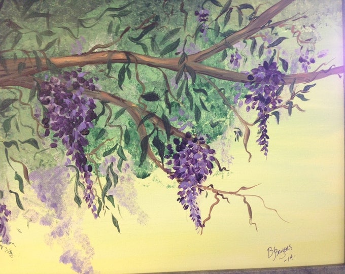 Wisteria in Bloom - Acrylic on Canvas