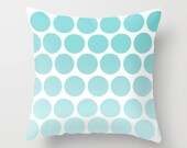 Blue Polka Dots  - Pillow Cover - Cover Only - Blue Polka Dots - Throw Pillow - Sofa Pillow - Home Decor Pillow - Made to Order