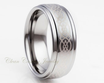 ... Ring,Celtic Knot Design,Unisex Tungsten,Men Tungsten,Women Tungsten