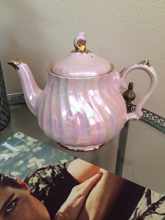 Reserved for Pat. RARE Collectible Vintage Sadler Pink Teapot