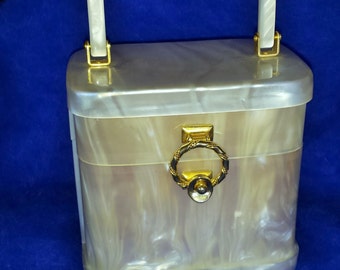 Stylecraft of Miami pearlescent lucite purse