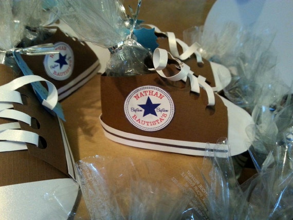 Converse all star themed paper party favor shoe baby shower