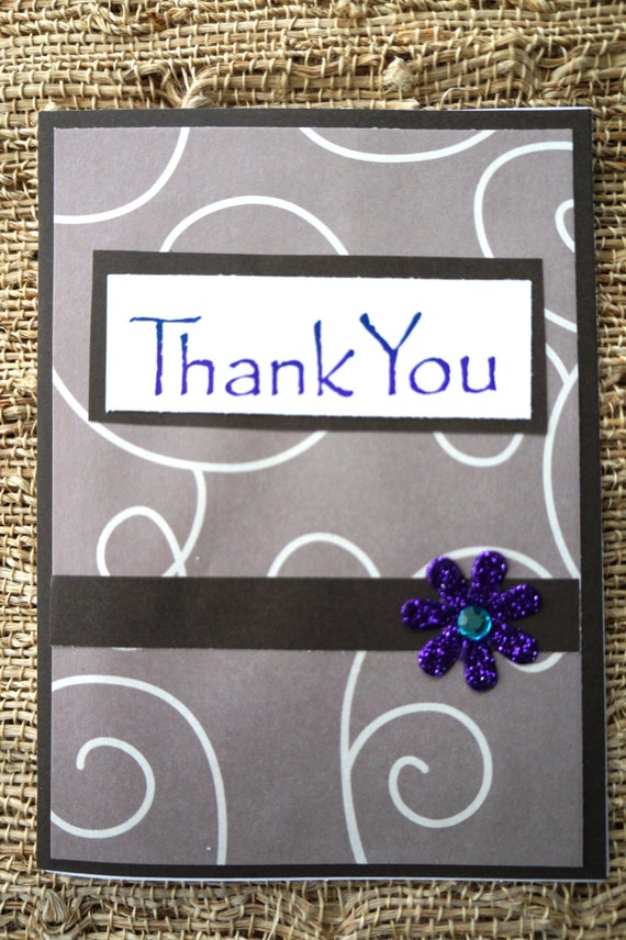 flower thank you cardnotecardcreations on etsy
