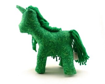 green unicorn plush