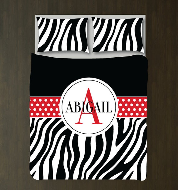 Custom Print Duvet Cover Sweetgalas Zebra Print Duvet Cover W Shams Monogrammed By Gatherednestdesigns