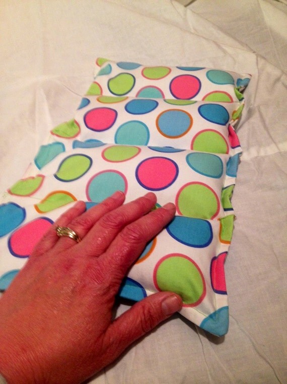Microwaveable Heating Pad Flax Seed Heat/Cold by AHairInMyBiscuit