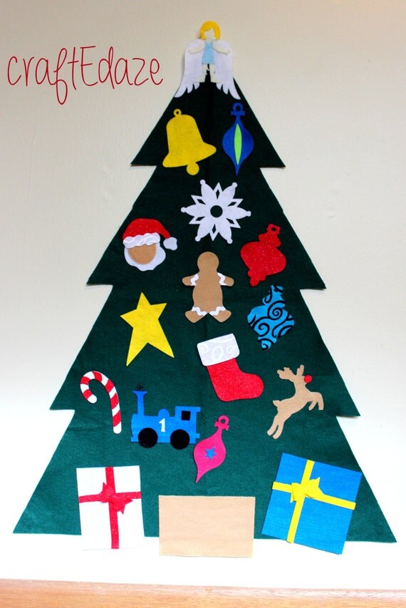 large children s felt christmas tree with storage bag large children s felt christmas tree with storage bag
