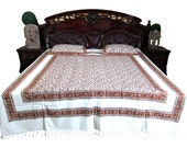 Indian Bedspreads  // HandloomCotton Bedding // Quilts // Coverlets // 3pc set Bed Cover