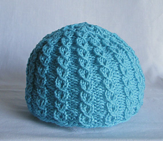 Download Knit Hat Womens Mock Cable Beanie Bright Teal Fun Womens