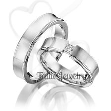  sien Mens Womens correspondant des bandes de mariage 14 k or blanc ...